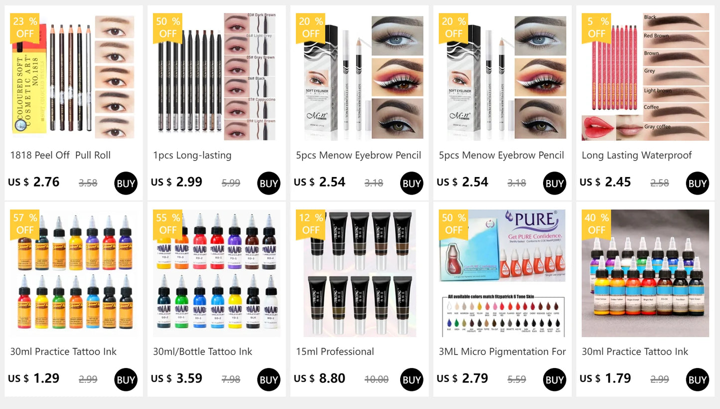 1818 Best Quality Phibrow Pencil Peel Off Pull Roll Paper Eyebrow Pencil eyebrow tint makeup brow liner Long-last Set with