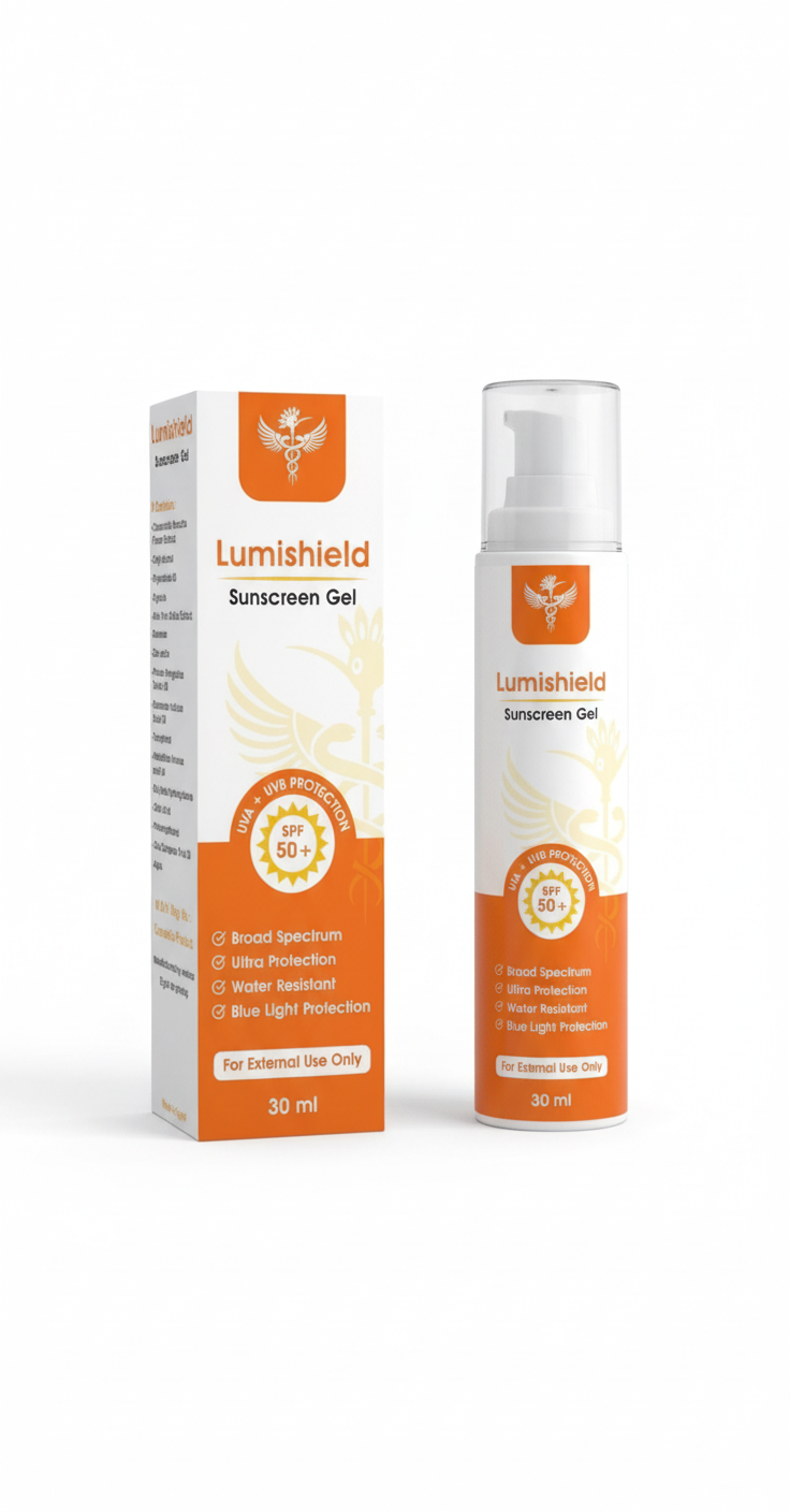 Lumishield sunscreen SPF+50 (UVA & UVB) - Hoopoe Pharma