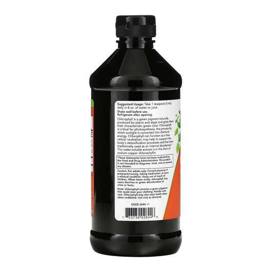 QCYDOBRASIL Liquid Chlorophyll 16oz N.ow F.oods Mint Flavor - In Brazil