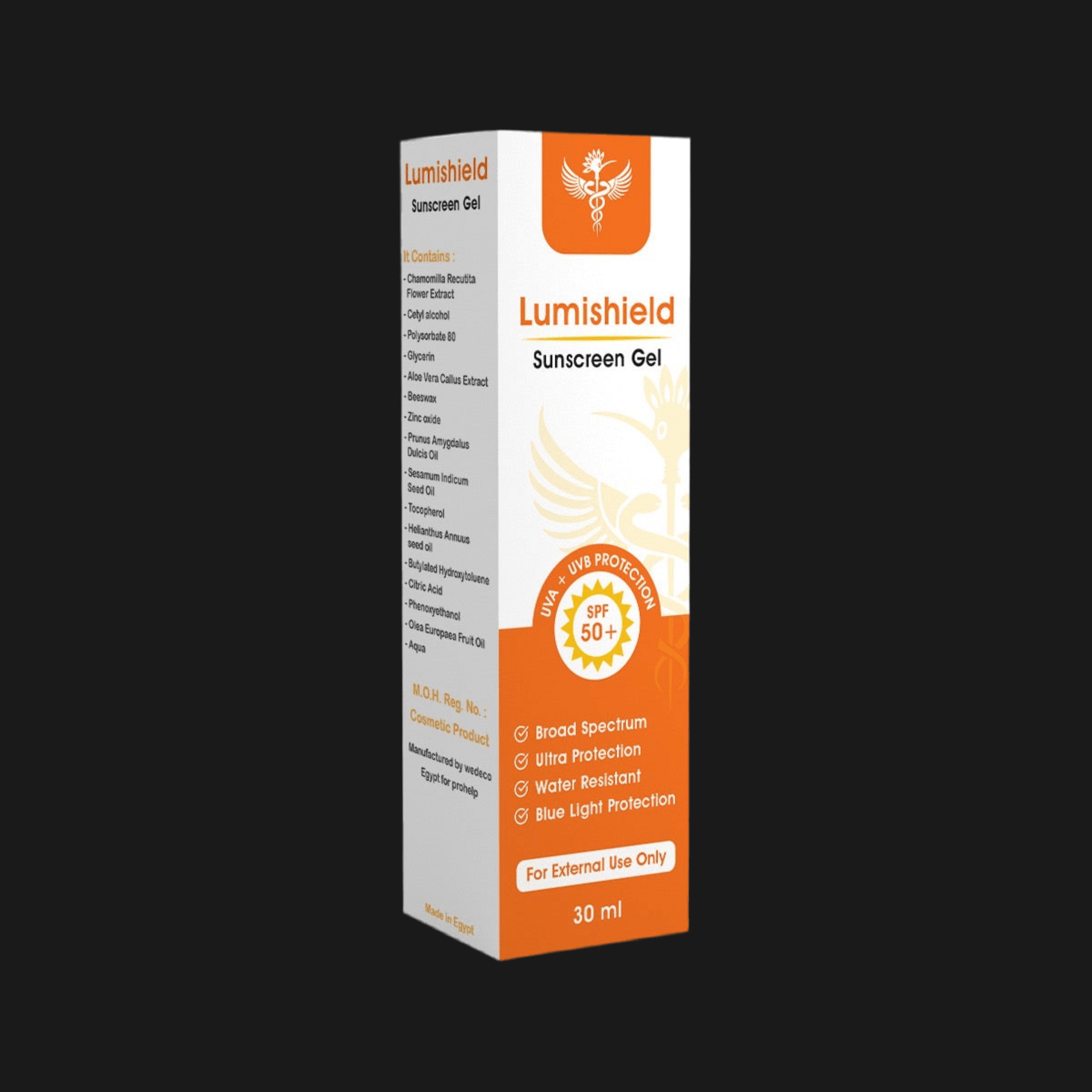 Lumishield sunscreen SPF+50 (UVA & UVB) - Hoopoe Pharma